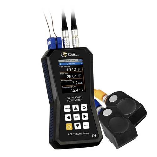 PCE Instruments Ultraschall-Durchflussmessgerät PCE-TDS 200+ M |Sensoren für Rohr Ø 50-700mm |Wärmemengenmessung