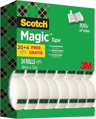 Scotch MagicÖ Tape Klebefilm matt 19,0 mm x 33,0 m 24 Rollen