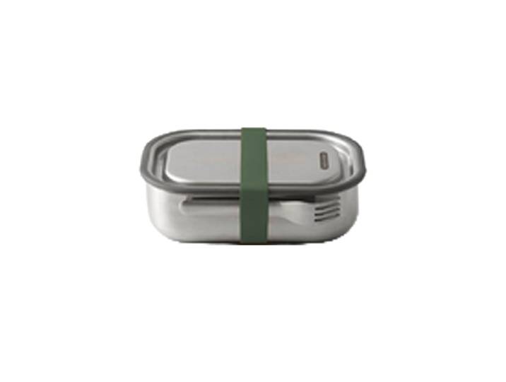 Multifunktionelle Edelstahl Lunch-Box „Blum“ 1000 ml Olivgrün black+blum
