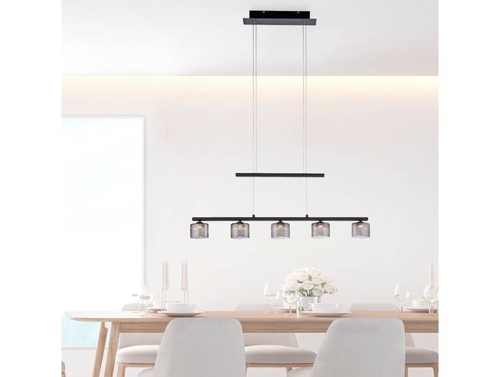 PAUL NEUHAUS Pendelleuchte HYDRA , schwarz, 5, 1 Stk., Leuchten, LED, Pendelleuchte