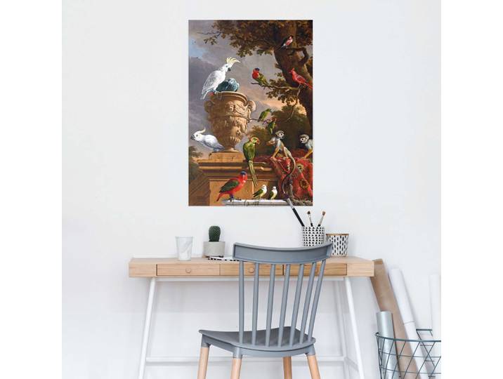 Affiche d’Hondecoeter Ménagerie Papier Multicolore 61 x 92 x 0cm