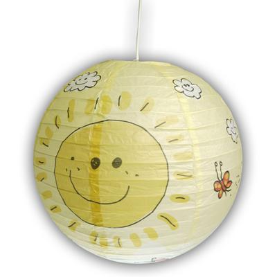 NIERMANN Hängeleuchte "Papier-Pendelleuchte Sunny", gelb, 1, Ø 40cm H: 40cm, 1 Stk., Leuchten, Kinderzimmer, Kinderlampe, Kinderlampe