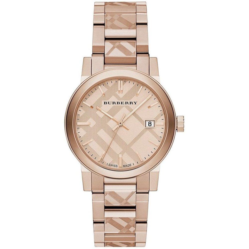 Burberry BU9039 Rose GoldTone Wijzerplaat Roestvrij Staal Unisex horloge