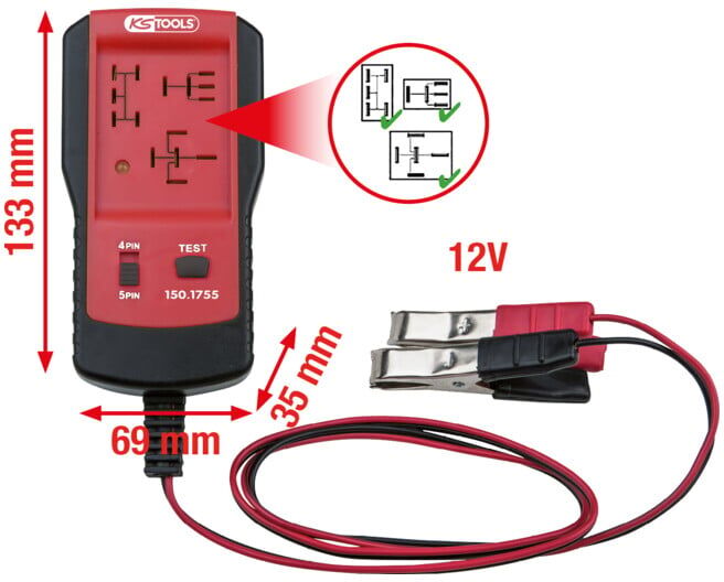 12V Testeur de relais ; KS Tools (150.1755)