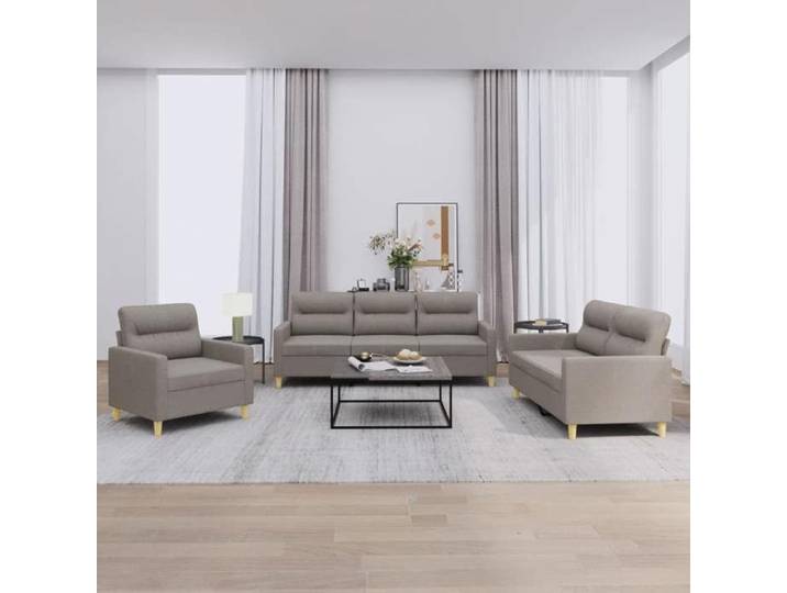 Ensemble de Canapés avec Coussins 3 pcs Canapés avec Accoudoirs Ensemble de Meubles Mobilier de Salon Moderne 3201543