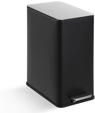 Garvee "4 Gallon Kitchen Trash Stainless Steel Trash Can with Lid Slim 14.4""X8""X16.9"" Space-Saving Design, Quiet Soft-Close Lid"