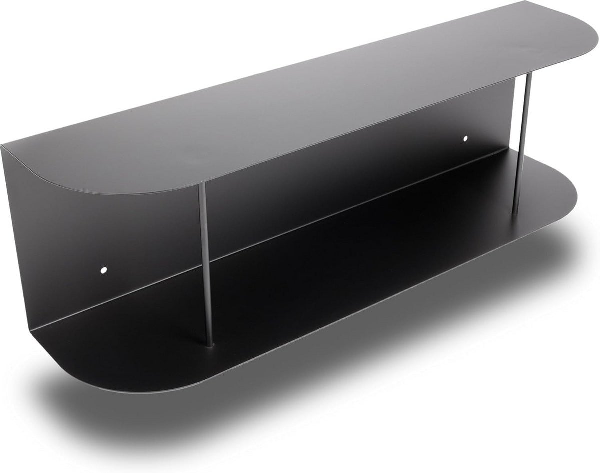 Zwarte Wandplank 80cm - Veelzijdige Wandplank voor Keuken, Badkamer of Woonkamer