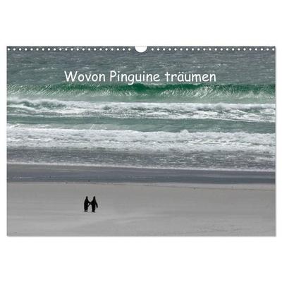 Wovon Pinguine träumen (Wandkalender 2027 DIN A3 quer), CALVENDO Monatskalender