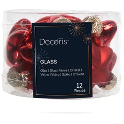 Christmas Decorations 12 Christbaumschmuck Sterne 4cm Glas Weihnachtsschmuck Anhänger Figuren klein