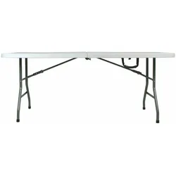 Rechteckiger Klapptisch 182x75,5 Smart garbar Kunststoff Grau