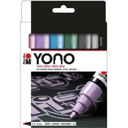5x Marabu, Marker, Acrylmarker Yono (6x)