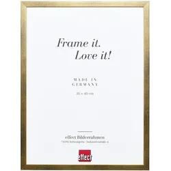 effect Bilderrahmen Profil Top S Holz Gold / 40 x 40 / Kunstglas