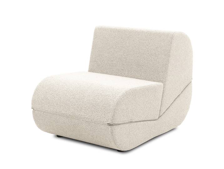 Sessel MELBU Weiß Bouclé Stoff Loira 67 x 70 x 102cm