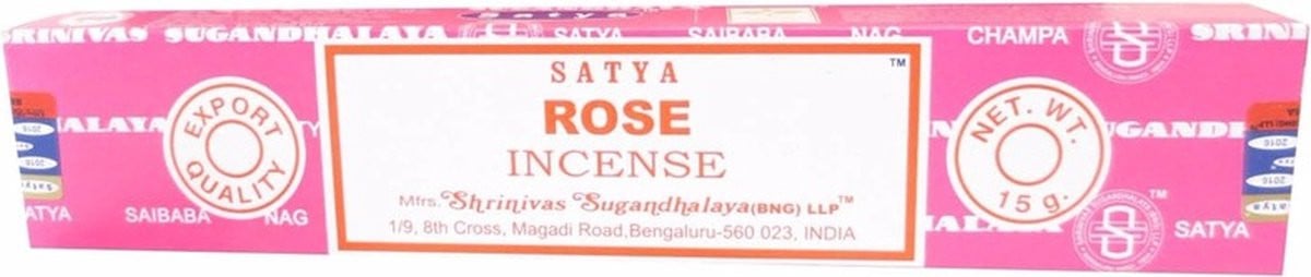 Satya Nag Champa wierookstokjes Rose 15 gram