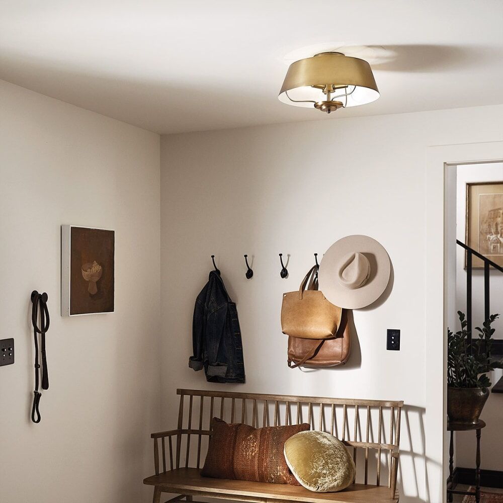 ELSTEAD LIGHTING Suspension à double choix laiton naturel brossé D40,6cm Doré 40x21x40cm