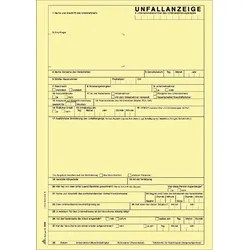 RNK Unfallanzeige für Arbeits- und Wegeunfälle A4 selbstdurchschreibend 1x5 Blatt