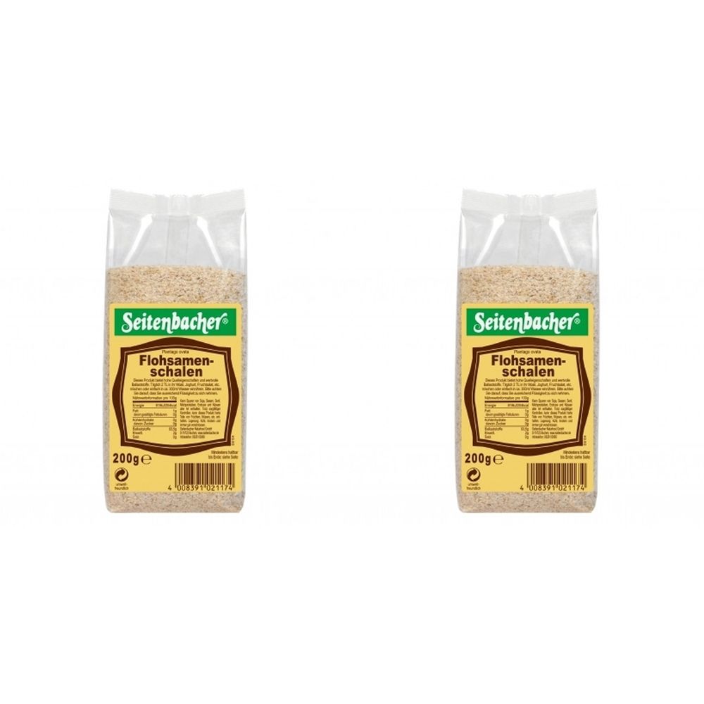 Seitenbacher Flohsamenschalen (Plantago ovata) x2 2x200 g