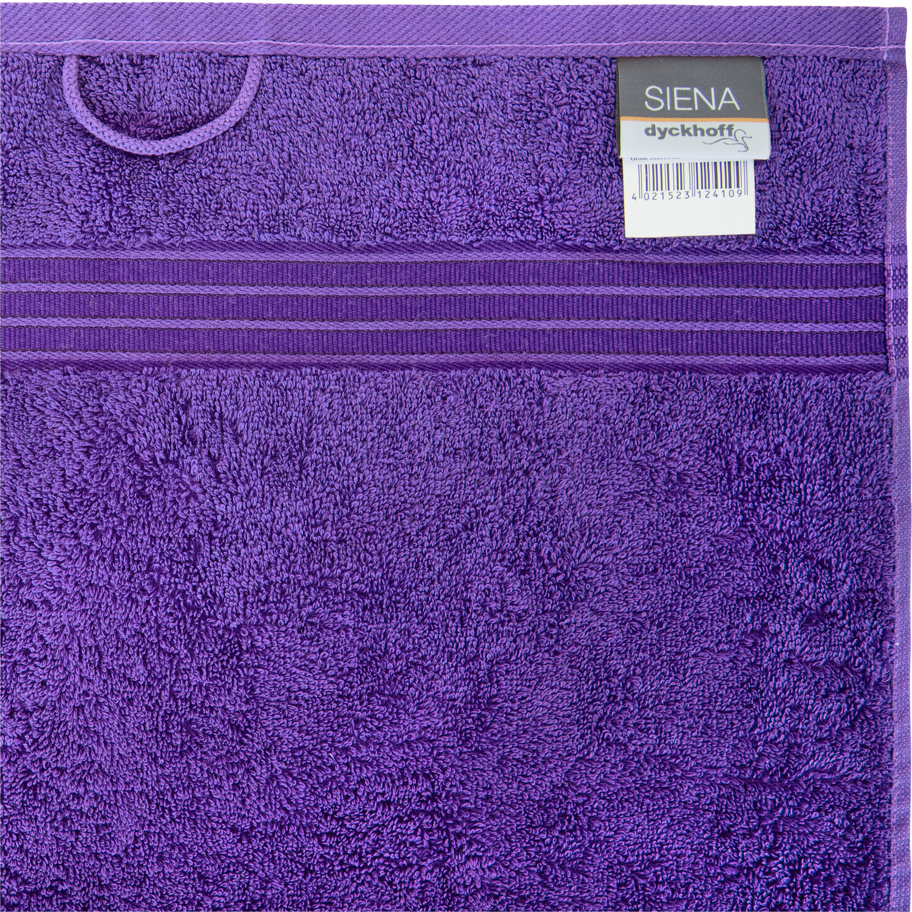 Seiftuch DYCKHOFF "Siena", lila (ultraviolett), B:30cm L:30cm, Frottier, Waschlappen, mit Bordüre