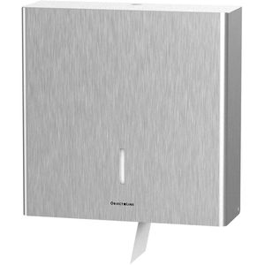 CWS Toilettenpapierspender 706600, ObjectLine System, aus Edelstahl, für Jumbo Rollen, silber