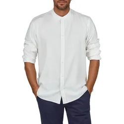 DENIMFY Leinenhemd Herren Langarm Regular Fit DFJesper - Black - L