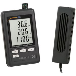 PCE Datenlogger AQD 10, misst Temperatur, Luftfeuchtigkeit und CO2