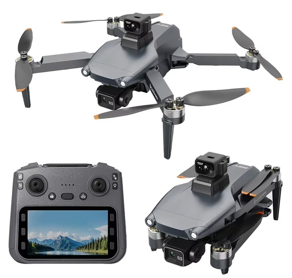 GPS-Drohne - L600 faltbarer Quadrokopter - 2K-QHD-Kamera - 3-Achsen-Gimbal - 4,5-Zoll-Bildschirm - 2 Akkus - Bürstenloser Motor - 5 km Reichweite
