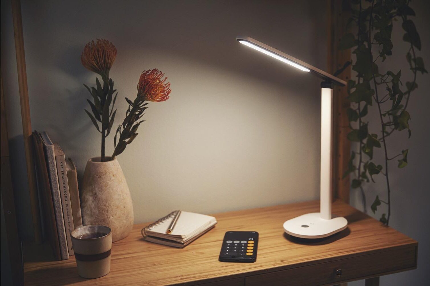 Schreibtischlampe PHILIPS "Ivory", weiss (weiß), B:11,4cm H:35,3cm T:34cm, Leuchten, Schreibtischlampe weiß H: 35,3cm