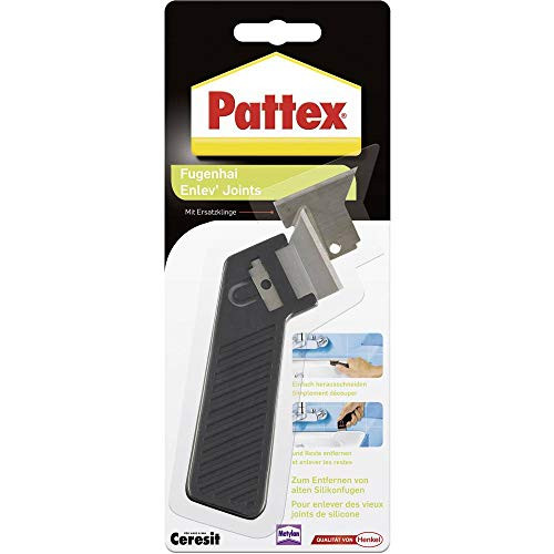 Pattex Grout Shark voegenkrabber voor het verwijderen van siliconenvoegen, zwart