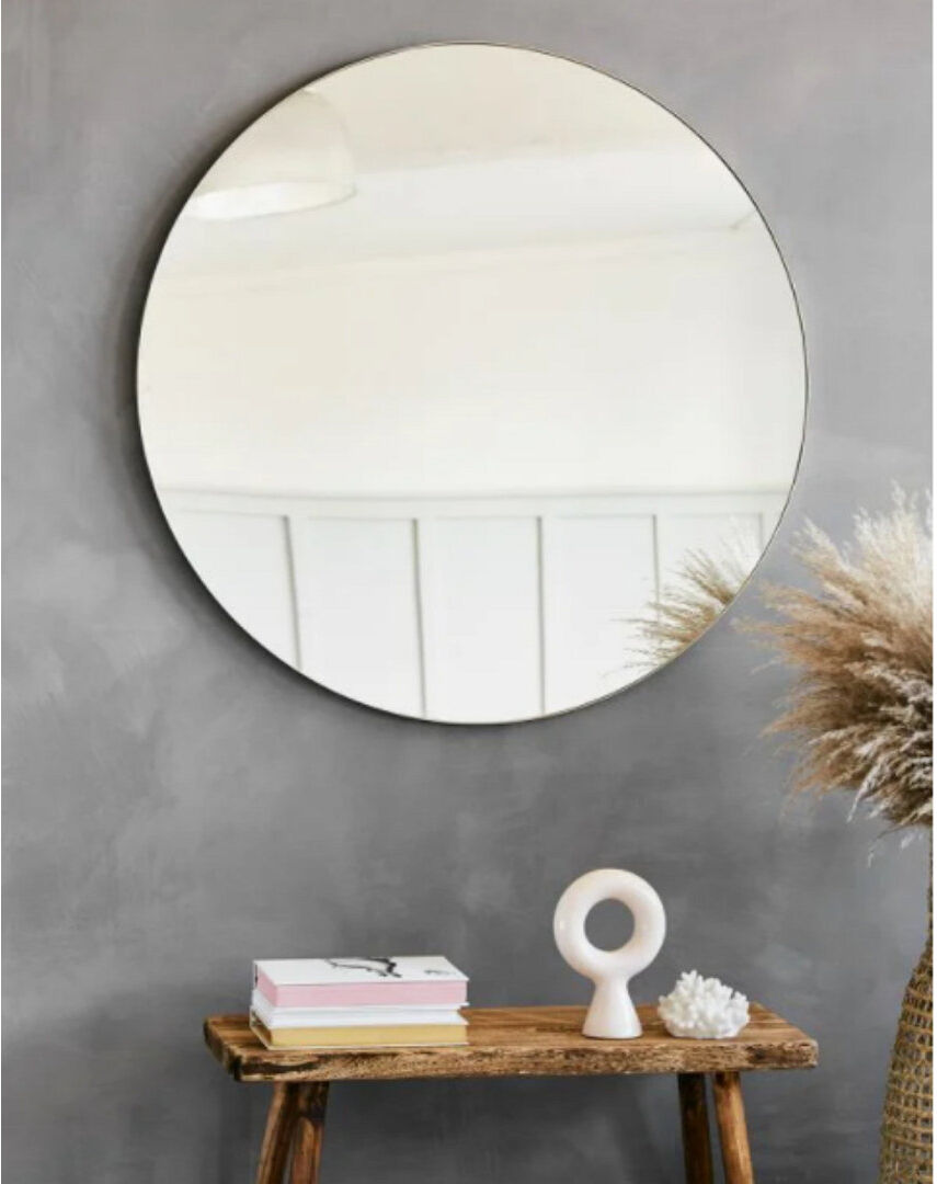 Etta Avenue Alexei Flat Wall Vanity Mirror Antique Champagne Silver 80.50cm H x 80.50cm W x 4cm D