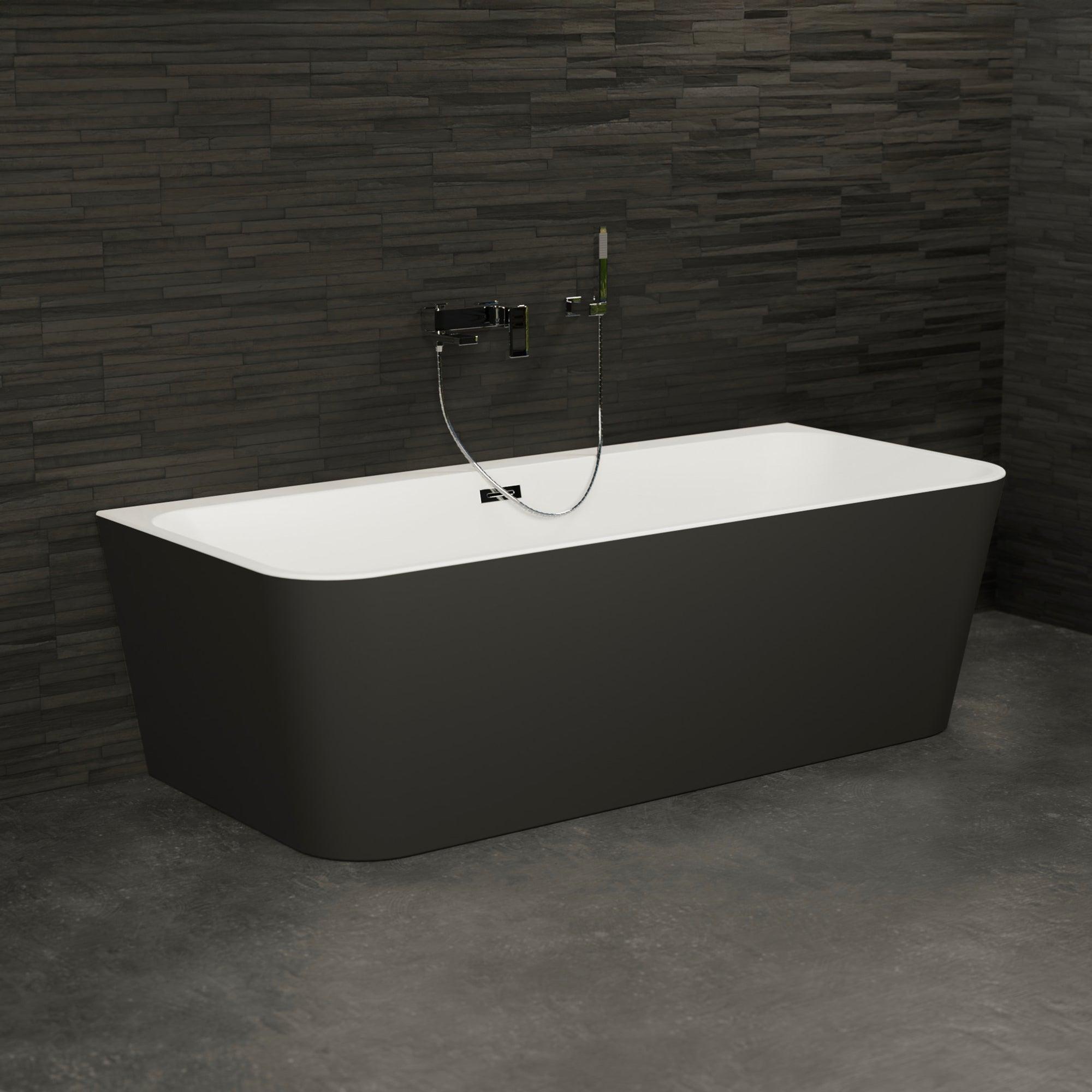 Freistehende Badewanne Mint 160 schwarz 160 x75 x57 cm
