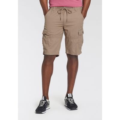 Bermudas MAN'S WORLD, Herren, Gr. 31, N-Gr, grün (khaki), Web, Obermaterial: 100% Baumwolle, unifarben, bequem, Hosen Bermudas
