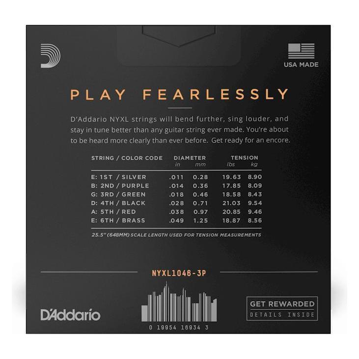 D'Addario NYXL1046 New York XL (Gitarre, 0.05") (NYXL1046-3P)