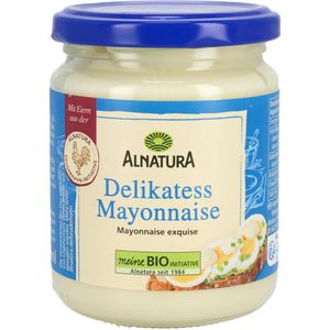 Alnatura Mayonnaise Delikatess, BIO, glutenfrei, aus Bio-Eiern, im Glas, 250 ml