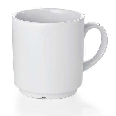 48x Becher Tasse, 250 ml, Hamburg System, weiß, Porzellan, Kaffeetasse