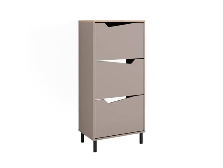 Vicco Schuhkipper Marelle, Greige/Artisan, 60 x 129.5 cm mit 3 Fächern, zur platzsparenden Aufbewahrung von Schuhen und Accessoires