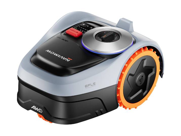 Rasenmähroboter Navimow i208E AWD 800 m² , grau, orange, schwarz, B:38,5cm H:54,5cm T:28,5cm, Rasenmähroboter, Rasenmähroboter