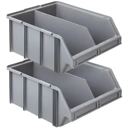 BRB 22789 Lagerbox 2er Set, 48 l mit Trennwand