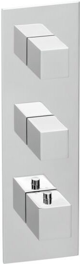 Herzbach Logic XL Fertigmontageset 11.522000.2.01 Universal-Thermostat-Modul, eckige Armaturenblende, chrom
