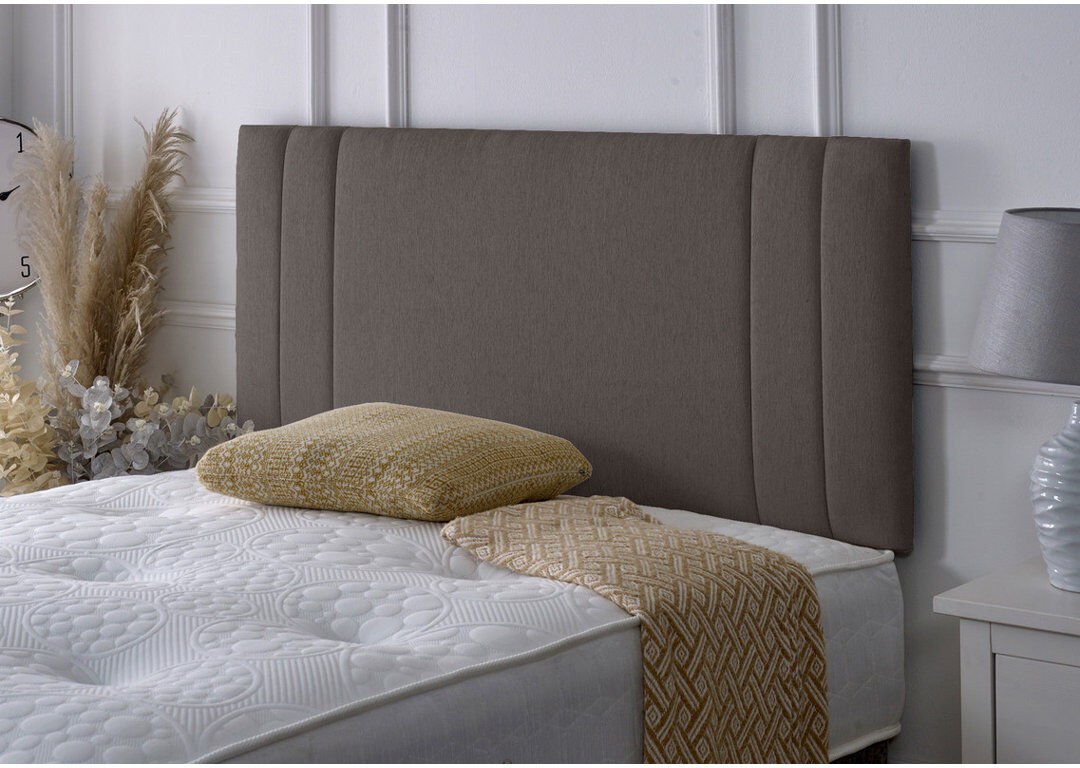 Ebern Designs Upholstered Chenille Headboard Charcoal Small Double (4')