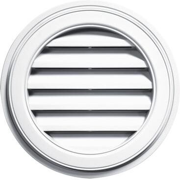 Mid-America Mid America Round Vinyl Gable Vent 18 Inch - 001 White