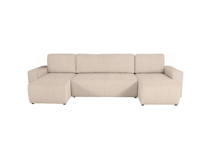 Xora Wohnlandschaft, Beige, Füllung: Schaumstoffflocken, U-Form, 317x146 cm, Wohnzimmer, Sofas & Couches, Wohnlandschaften, Wohnlandschaft U-Form