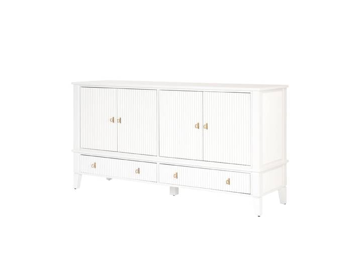Heidi Weißes Sideboard Messing/Silber