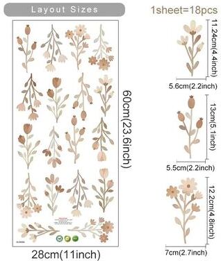 Uplift Picks Elegant Watercolor Boho Flower Wall Decals For Dreamy Room Makeovers Today h