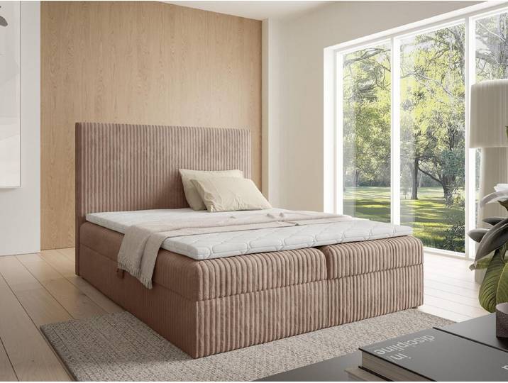 Compleo Boxspringbett Kontinentalbett mit zwei Bettkästen, Doppelbett (TOPSELLER, Bonellfederkernmatratze), Höhe des Kopfteils: 120 cm