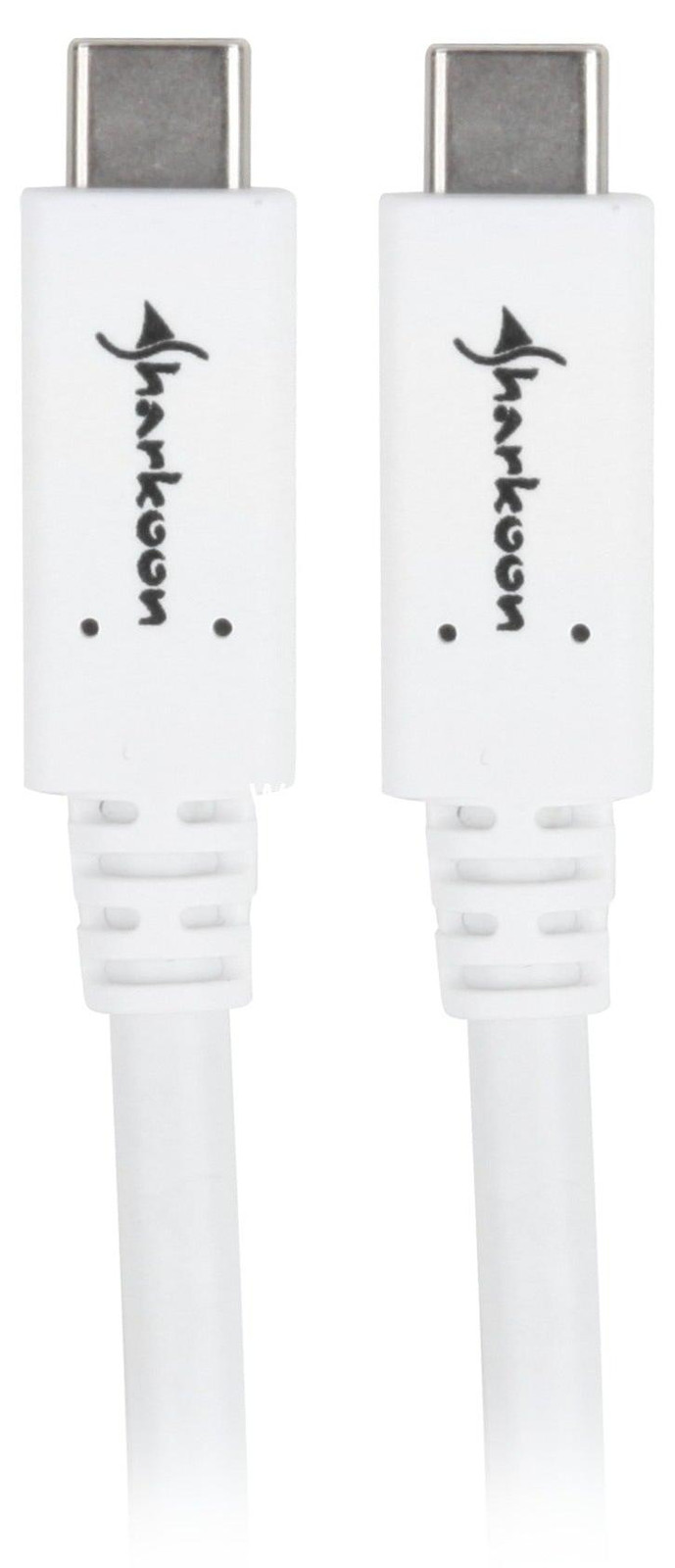 Sharkoon USB 3.2 Gen 2 kabel USB-C naar USB-C, wit, 1 meter