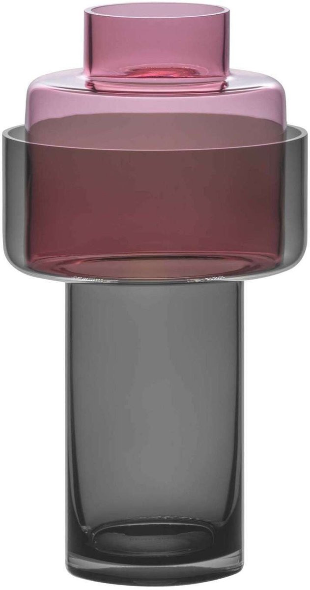 Remember Aura Vaas Purple Tweedelig - 31 cm - Multicolor Glas
