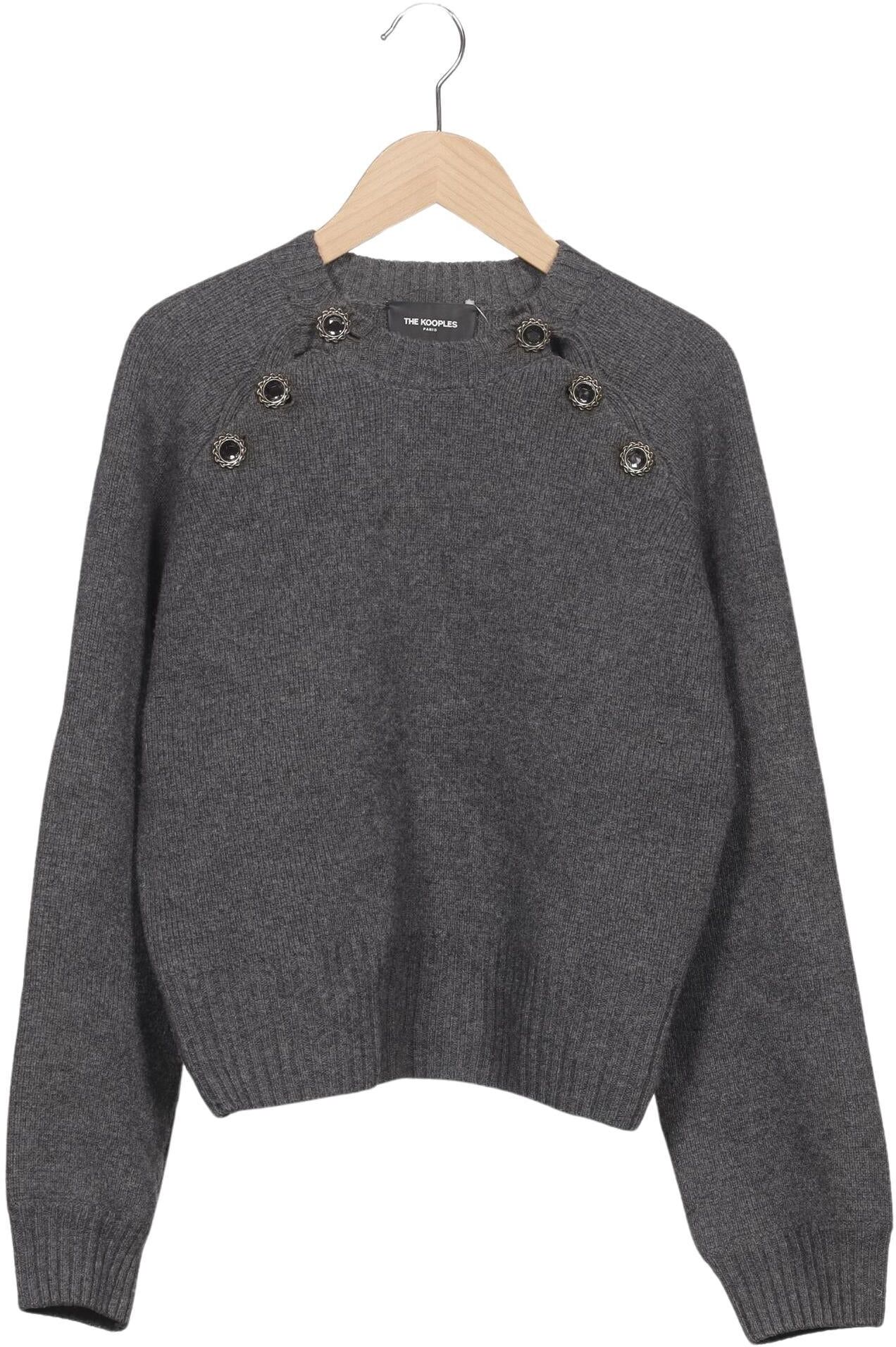 The Kooples Damen Pullover, Grau, Gr. EU 34, Wolle / Kaschmir - Second Hand