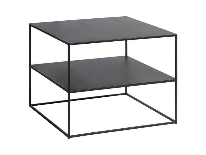 UNIQUE furniture A/S Beistelltisch aus Metall in schwarz (B/H/T: 65x50x65 cm)