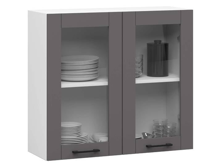 Hängeschrank Vitrine W80 – OLIWIA – Graphit