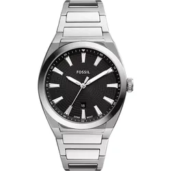 Fossil Quarz / 3 Zeiger Datum Everett FS5821 - schwarz,silberfarben - 42mm
